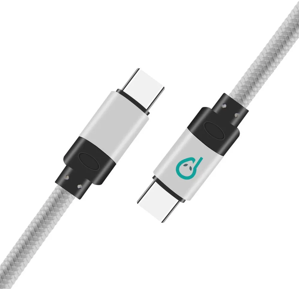 Spacer Cablu alimentare si date , USB Type-C (T) la USB Type-C(T), braided, ambalaj punga, 1.8m, silver "SPDC-TYPEC-TYPEC-BRD-SL-1.8"
