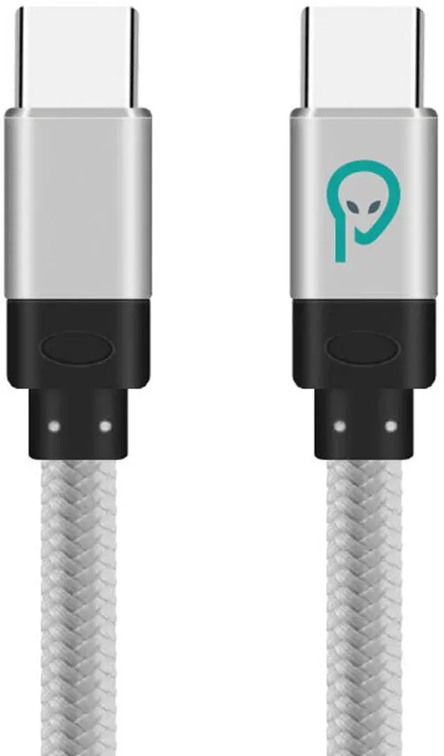 Spacer Cablu alimentare si date , USB Type-C (T) la USB Type-C(T), braided, ambalaj punga, 1m, silver "SPDC-TYPEC-TYPEC-BRD-SL-1.0"
