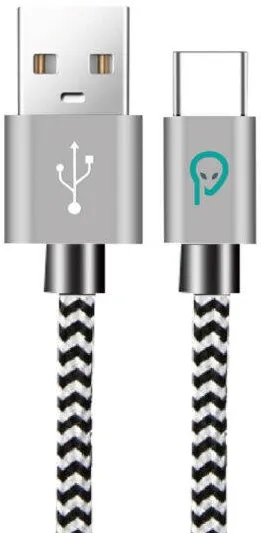 Spacer Cablu alimentare si date USB 3.0 (T) la Type-C (T), 2.1A,  braided, retail pack, 1m, zebra,"SPDC-TYPEC-BRD-ZBR-1.0"