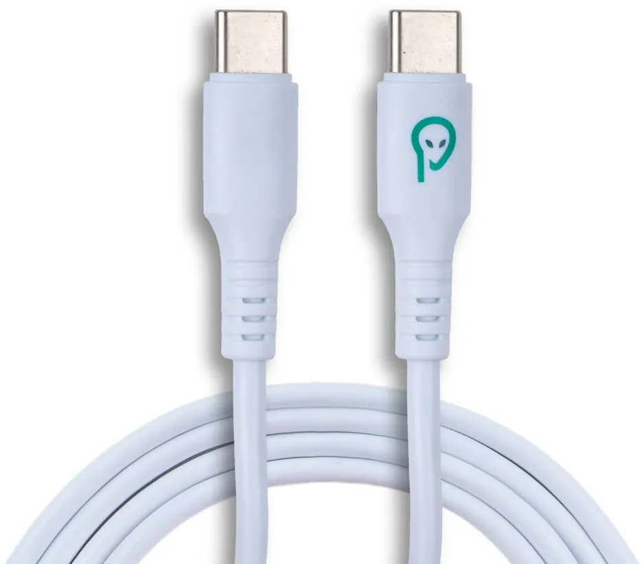 Spacer Cablu date USB Type-C (T) la USB Type-C(T), PVC, ambalaj punga, 1.8m, alb "SPDC-TYPEC-TYPEC-PVC-W-1.8"