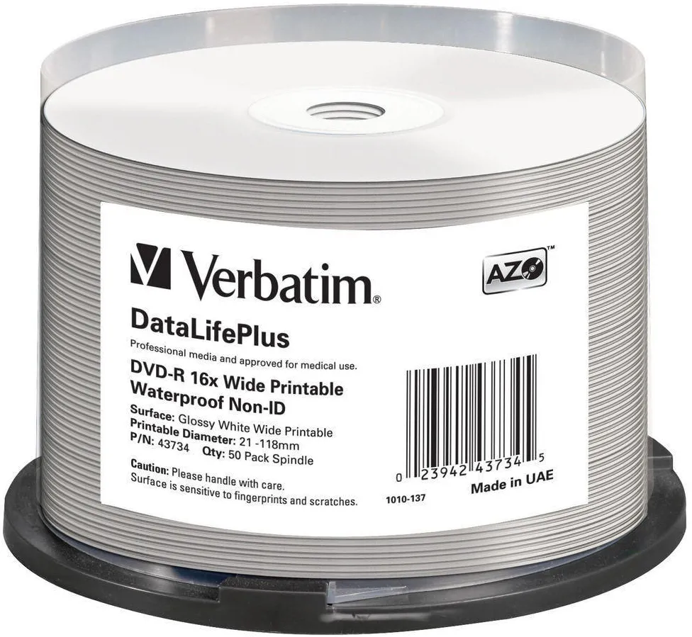 VERBATIM DVD-R glossy print.spindle 50