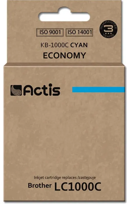Cartus Imprimanta ACTIS COMPATIBIL KB-1000C for Brother printer; Brother LC1000C/LC970C replacement; Standard; 36 ml; cyan