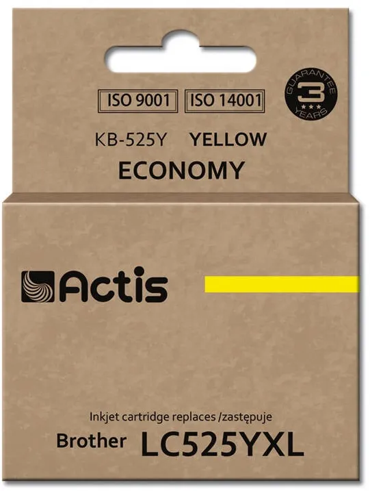 Cartus Imprimanta ACTIS COMPATIBIL KB-525Y for Brother printer; Brother LC-525Y replacement; Standard; 15 ml; yellow