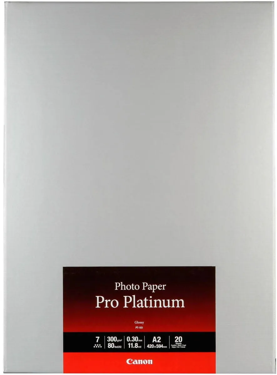 Hartie Foto Canon PT-101 A 2, 20 Sheets Photo Paper Pro Platinum 300 g