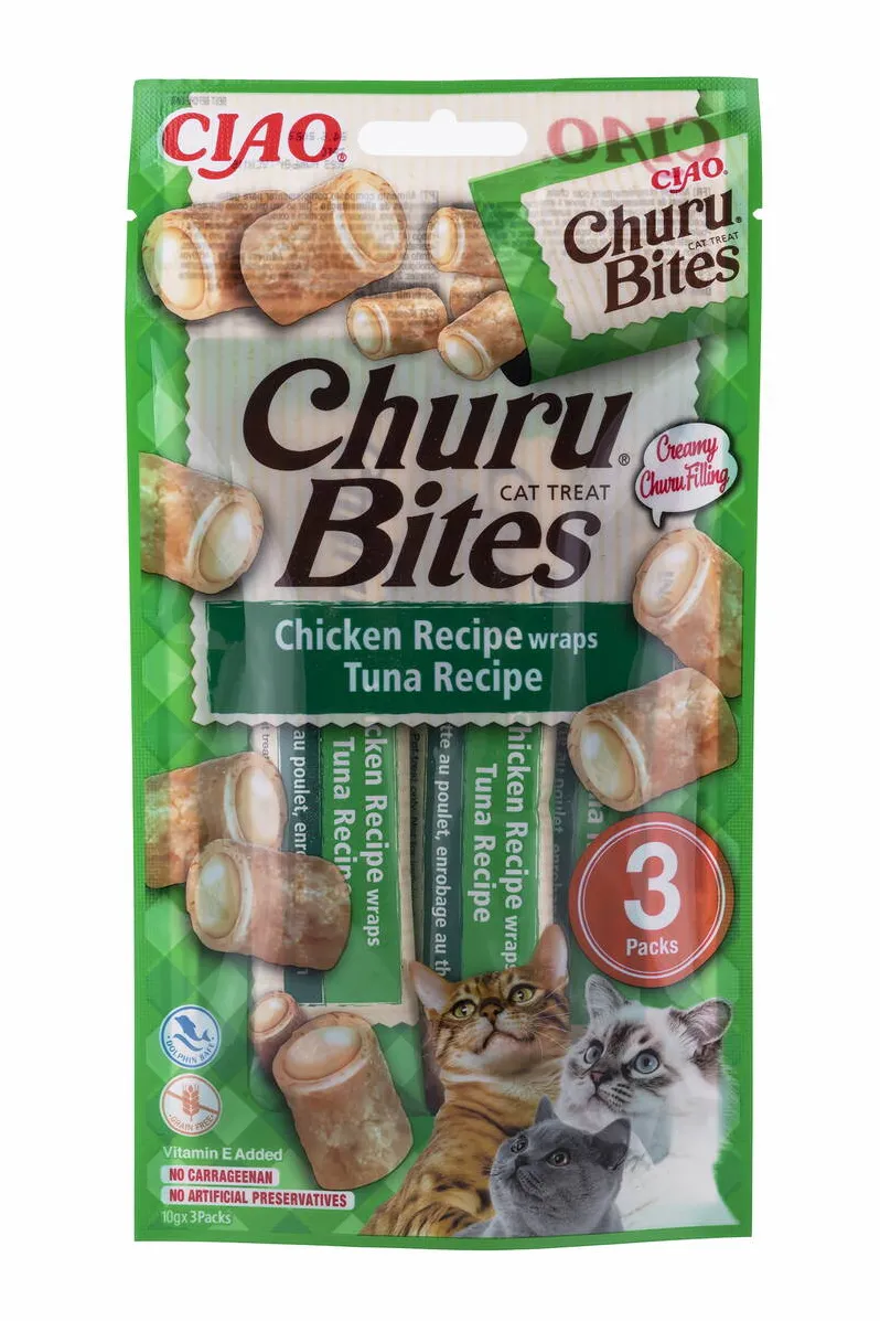 INABA INABA Churu Bites Ton cu pui - delicii pentru pisici - 3x10 g