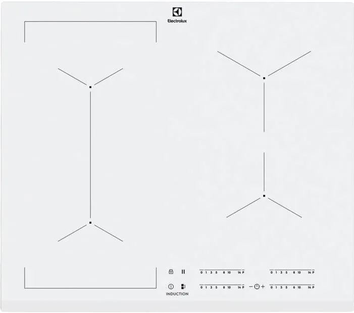 Plita ELECTROLUX incorporabila EIV63440BW, Inductie, 4 zone de gatit, Bridge, Zona Infinte, OptiFix, Control touch, 60 cm, Sticla alba