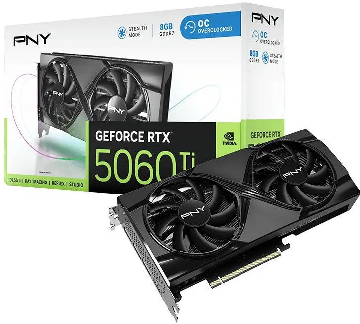 Placa Video PNY Placa video PNY GeForce RTX5060 TI, 8GB, GDDR7, 128bit, 1xHDMI, 3xDisplayPort