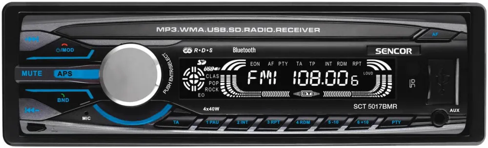 Player Auto SENCOR Car radio MP3 USB SD AUX SCT 5017BMR