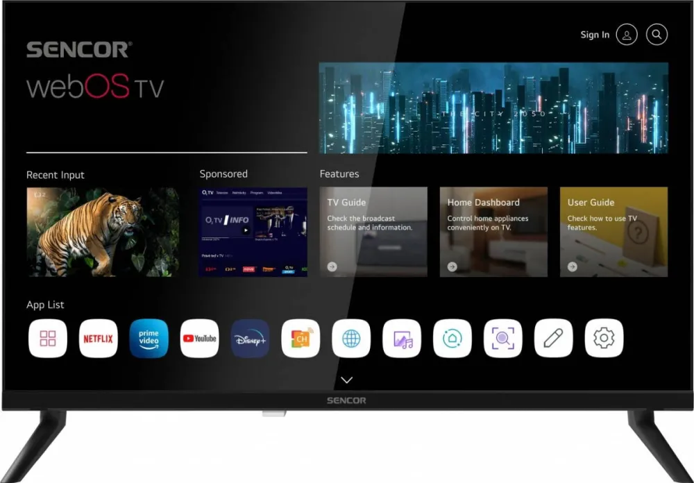 Televizor SENCOR TV 24 inches SMART webOS LG DVB-T/T2/C/S/S2 BT5