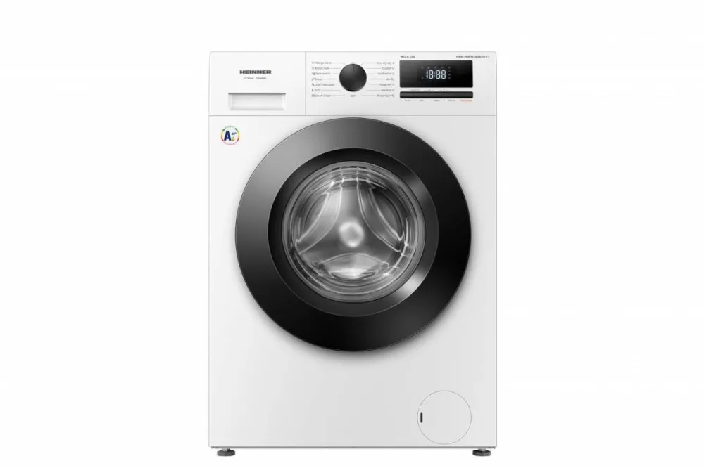 HEINNER Masina de spalat rufe HWM-HME9014IVA10+++, 9 kg, 1400 rpm, Clasa A-10%, Motor inverter, 15 programe Display digital, 15 programe, Program allergy steam, Program baby steam care, Functie adaugare rufe, Blocare acces copii, Alb