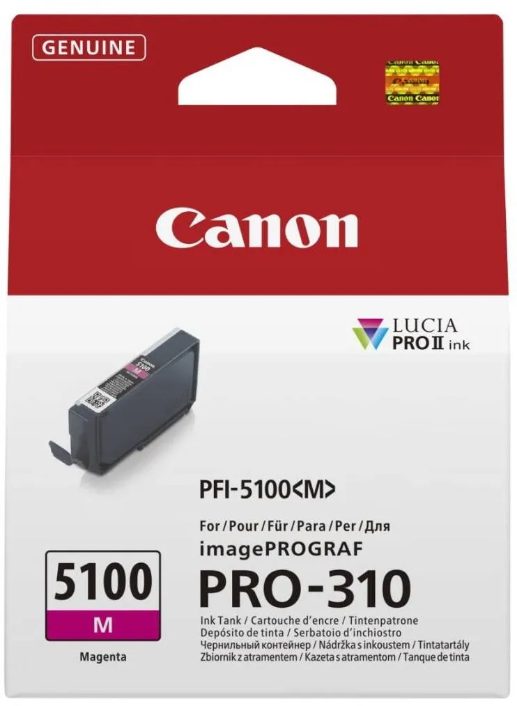 Cartus Imprimanta Canon Cartus imprimanta Canon PFI-5100 Magenta, 14,4ml, 6954C001