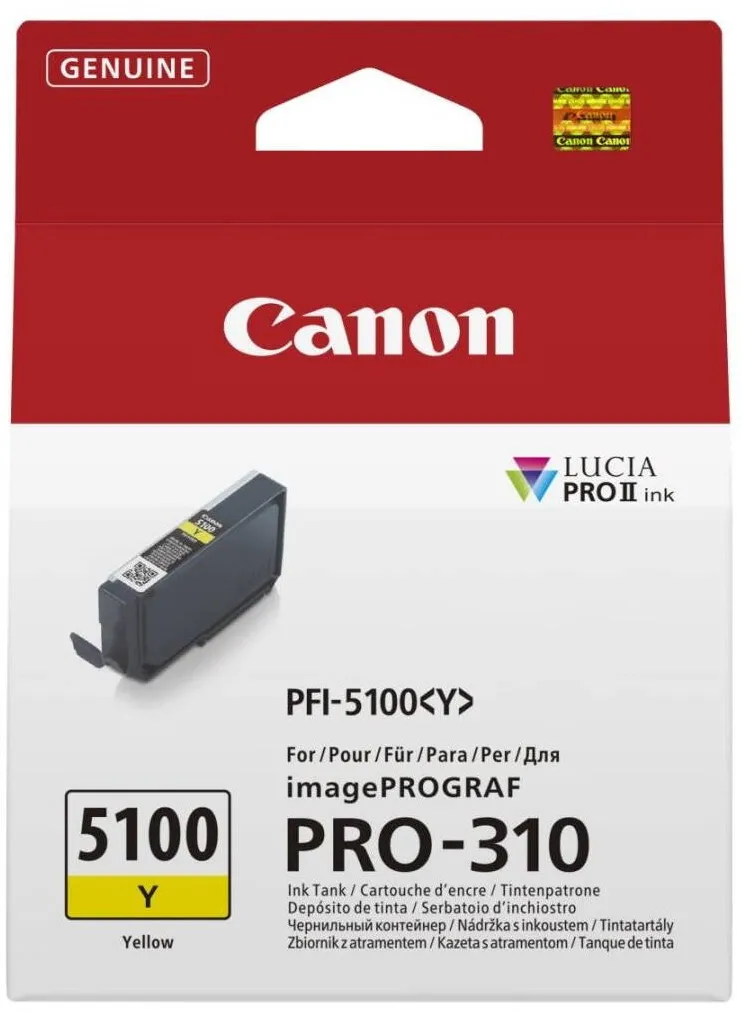 Cartus Imprimanta Canon Cartus imprimanta Canon PFI-5100, galben, 14,4ml