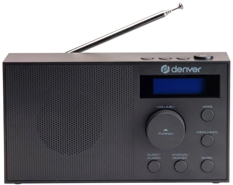 DENVER Radio cu ceas Denver DAB-51B, DAB+/FM, 2 alarme, USB-C, 17x5,3x9,8cm