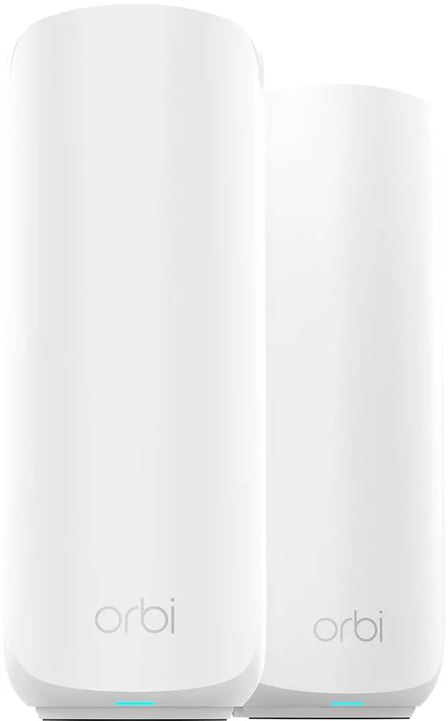 Access Point Netgear Orbi Seria 370, Sistem Mesh WiFi 7, Router wireless + 1 satelit, maxim 3, 6 Gbit/s, Raza de actiune pana la 240 m2, suporta 70 de dispozitive, Port de internet de 2, 5 GB, Quad band BE3600, RBE372