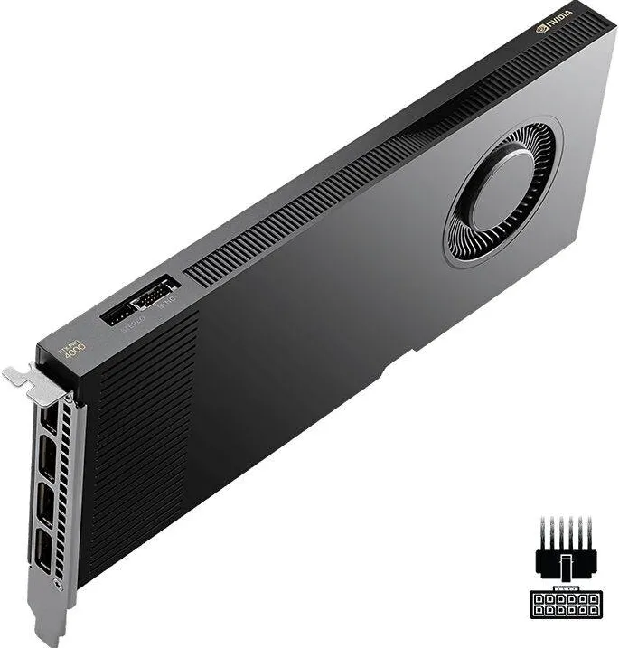 Placa Video PNY Placa video PNY RTX PRO 4000, 24GB, GDDR7, 256bit, 4xDisplayPort, negru