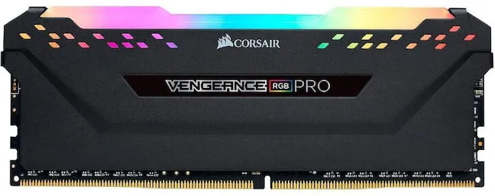 Memorie RAM Corsair Memorie DDR4, 8GB, 3200MHz, CL16, 1.35V, Negru, VENGEANCE RGB PRO, BULK