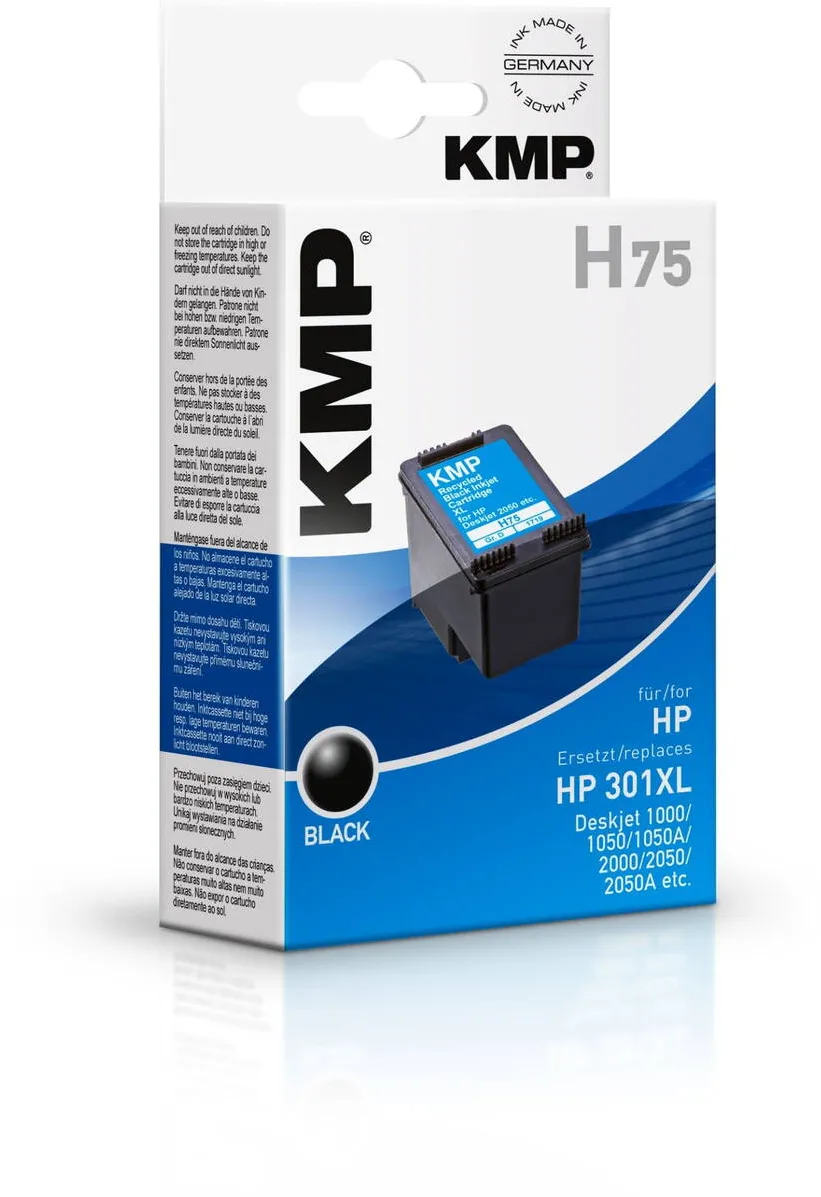 Cartus Imprimanta KMP Cartus cerneala, Kmp, Compatibil cu HP 301 XL, 8ml, Negru