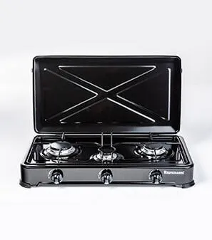 Plita Ravanson gaz K-03TB , Negru , 3 campuri de incalzire , Latime (cm) 59,5
