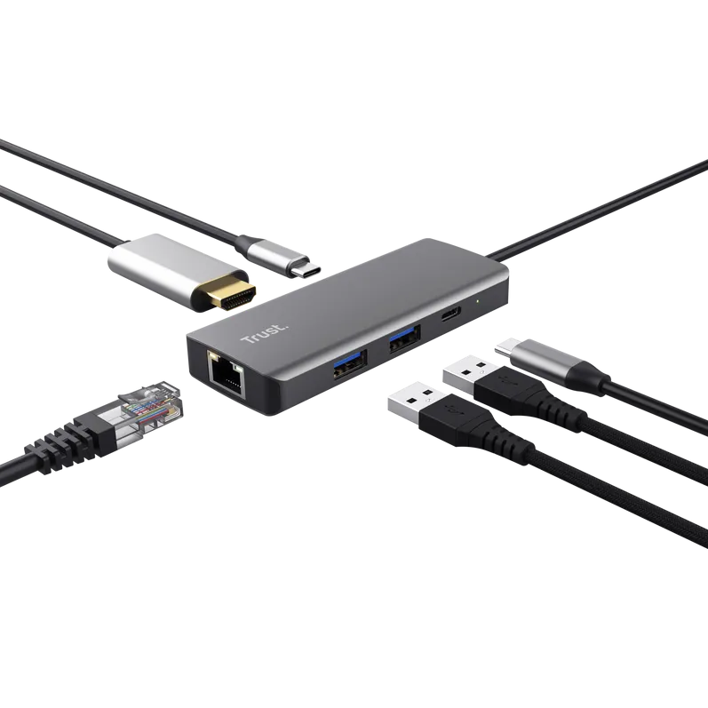 Hub USB TRUST Dalyx 6-in-1 Multiport Adapter