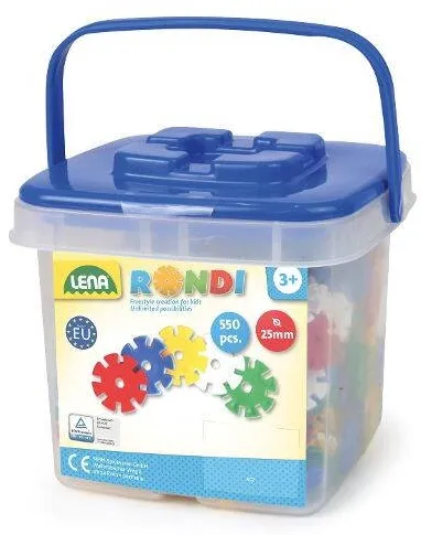 Jucarie Lena Blocks Rondi with bucket 550 pcs