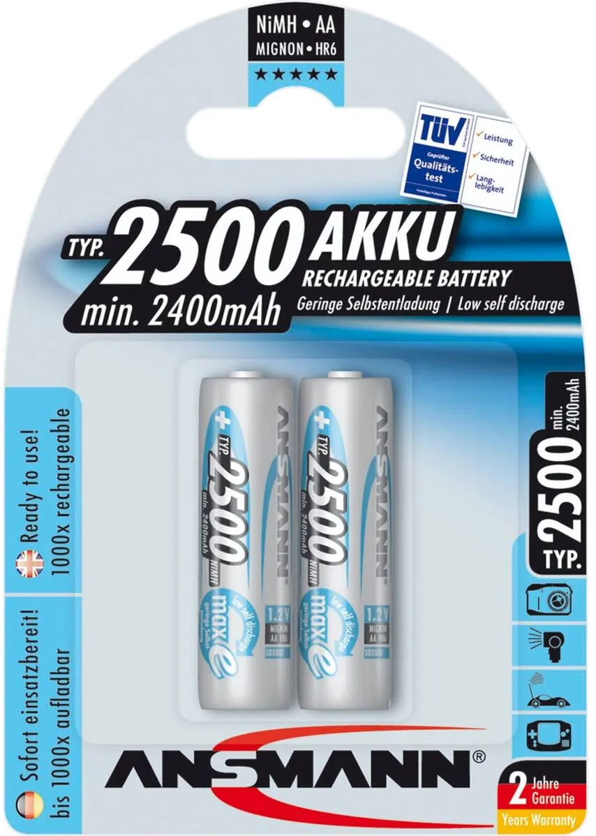 Ansmann Acumulator/Incarcator 1x2 maxE NiMH rech.bat. 2500 Mignon AA 2400 mAh