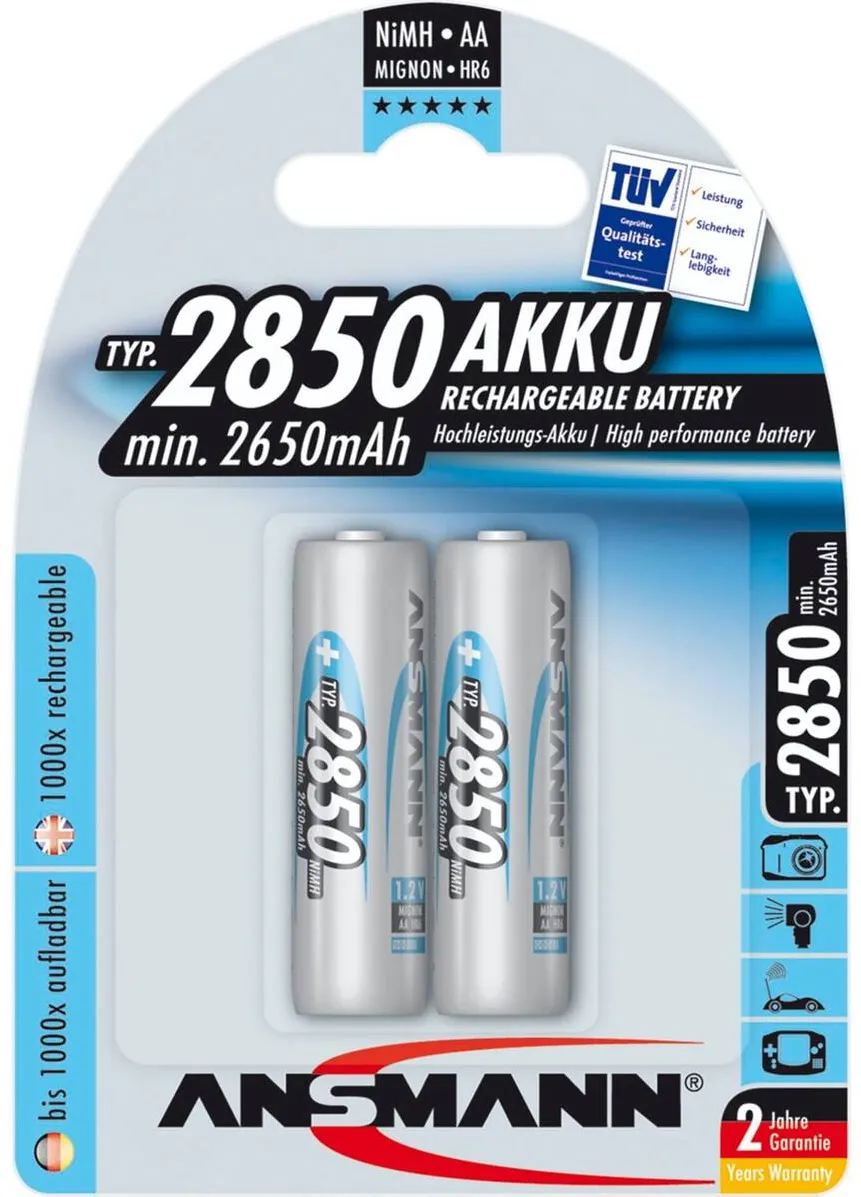 Ansmann Acumulator/Incarcator 1x2 NiMH rech. battery 2850 Mignon AA 2650 mAh