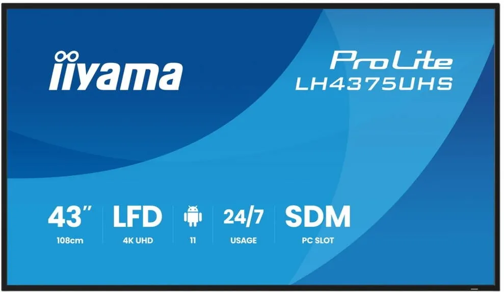 Display Profesional IIyama 108cm (42,5") LH4375UHS-B2AG 16:9 2xHDMI+3xDP+2xUSB