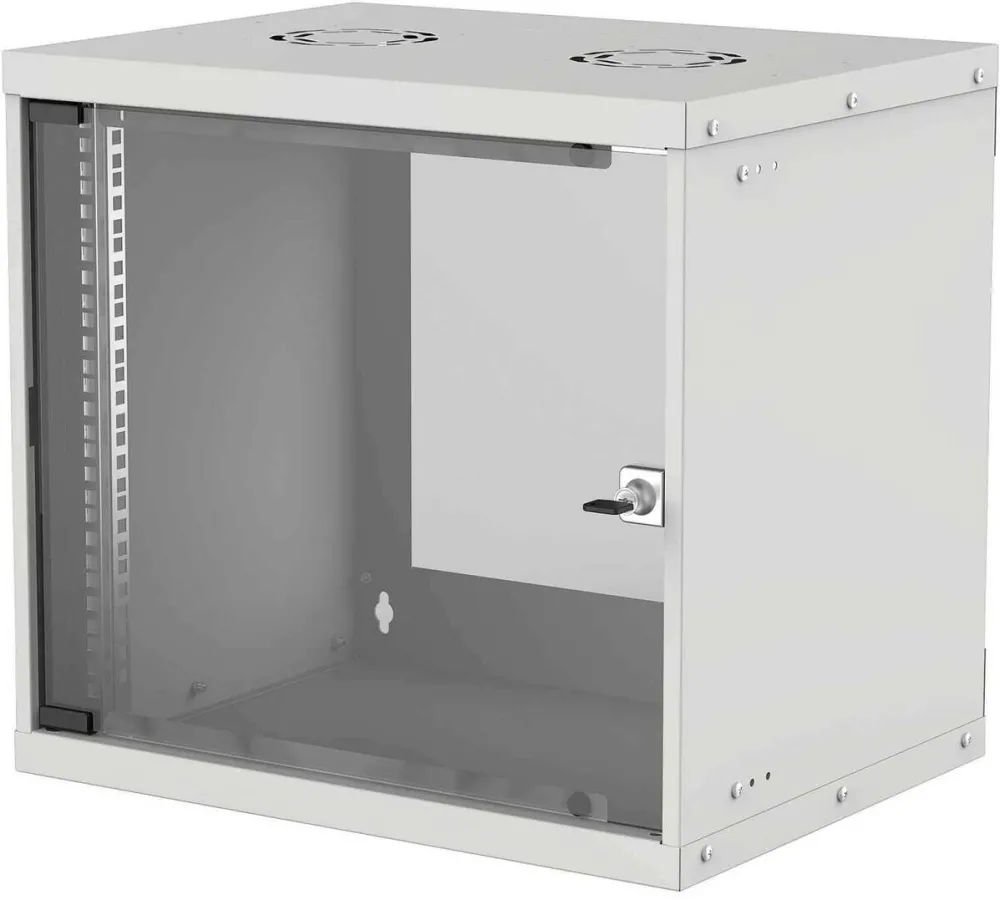 Cabinet metalic Intellinet Cabinet 19" INTELLINET 9U Basic, fixare pe perete, Flatpack (dezasamblat), Gray