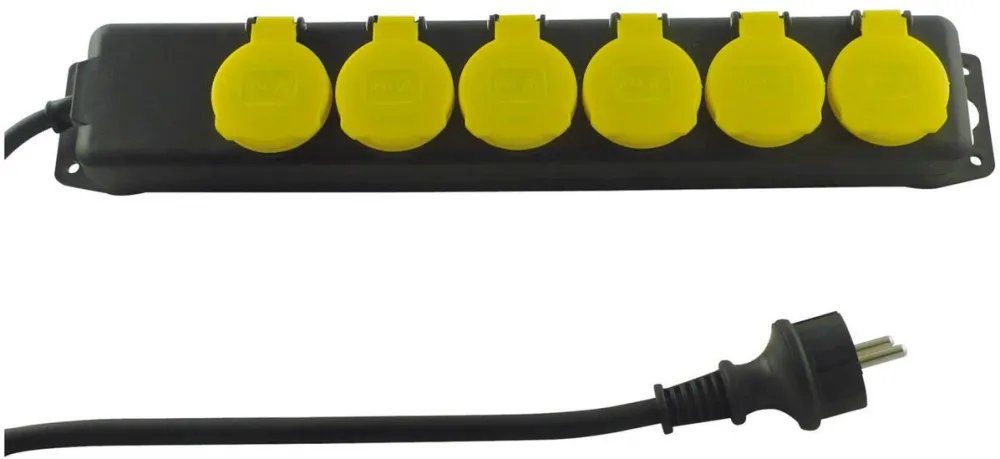 REV Priza / Prelungitor Multiple Socket Outlet IP44 6-fold 1,4m
