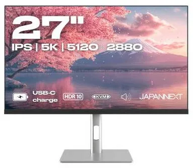 Monitor JAPANNEXT IPS275K-HSPC9 27 inch 5K IPS 8 ms 60 Hz USB-C HDR FreeSync