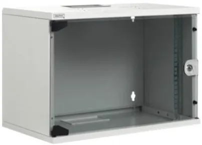 Rack Digitus Wall Mounting Cabinet, SOHO, unmounted - 540x400 mm, Full Glass Front Door, Grey