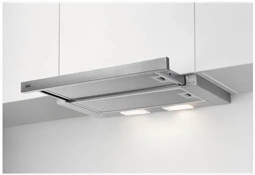 AEG Hota incorporabila telescopica DPB3632S, Putere de absorbtie 410 m3/h, 1 motor, 60 cm, Inox