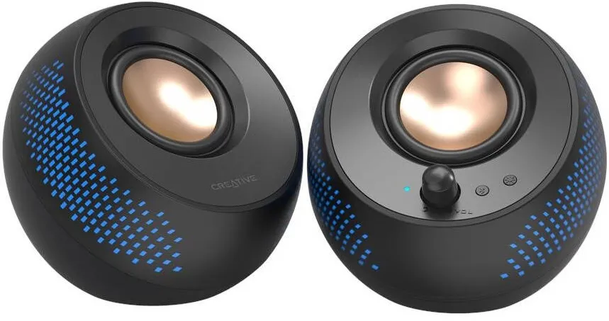 CREATIVE Boxe 2.0 CREATIVE PEBBLE X, Bluetooth 5.3, RGB Lighting, Aux, USB-C, 30W RMS