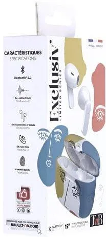Casti In-Ear TnB XCLUSIV- TWS ART 3 Earphones with Charging case - Yellow and White