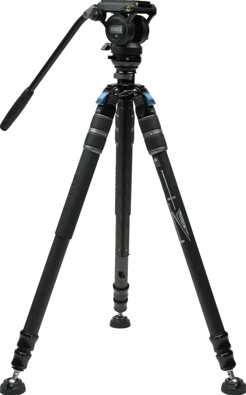 SIRUI One Step Height Adjustment Carbon Video Tripod Kit SVS60 + S3