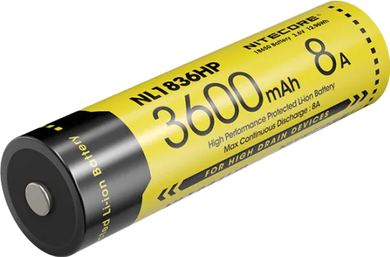 NITECORE battery 18650 3600mAh rechargable (8A)