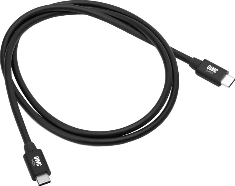 OWC Cable Thunderbolt - Universal + Full Capability f. all TB 5/USB-C/USB4 devices (100W) 1.0M