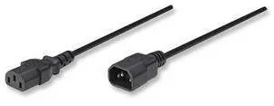 MANHATTAN Cablu IEC 320 C13 F - IEC 320 C14 M, 1.8m, negru