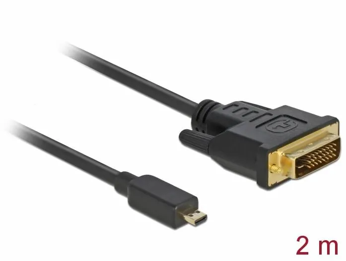 Cablu DELOCK Delock HDMI cable Micro-D male > DVI 24+1 male 2 m