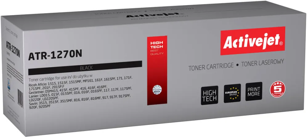 Toner imprimanta ACTIVEJET Compatibil ATR-1270N for Ricoh printer; Ricoh 1270D 888261 replacement; Supreme; 7000 pages; black