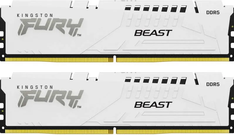 Memorie RAM Kingston FURY Beast White 64GB DDR5 5200MHz CL40 Dual Channel Kit