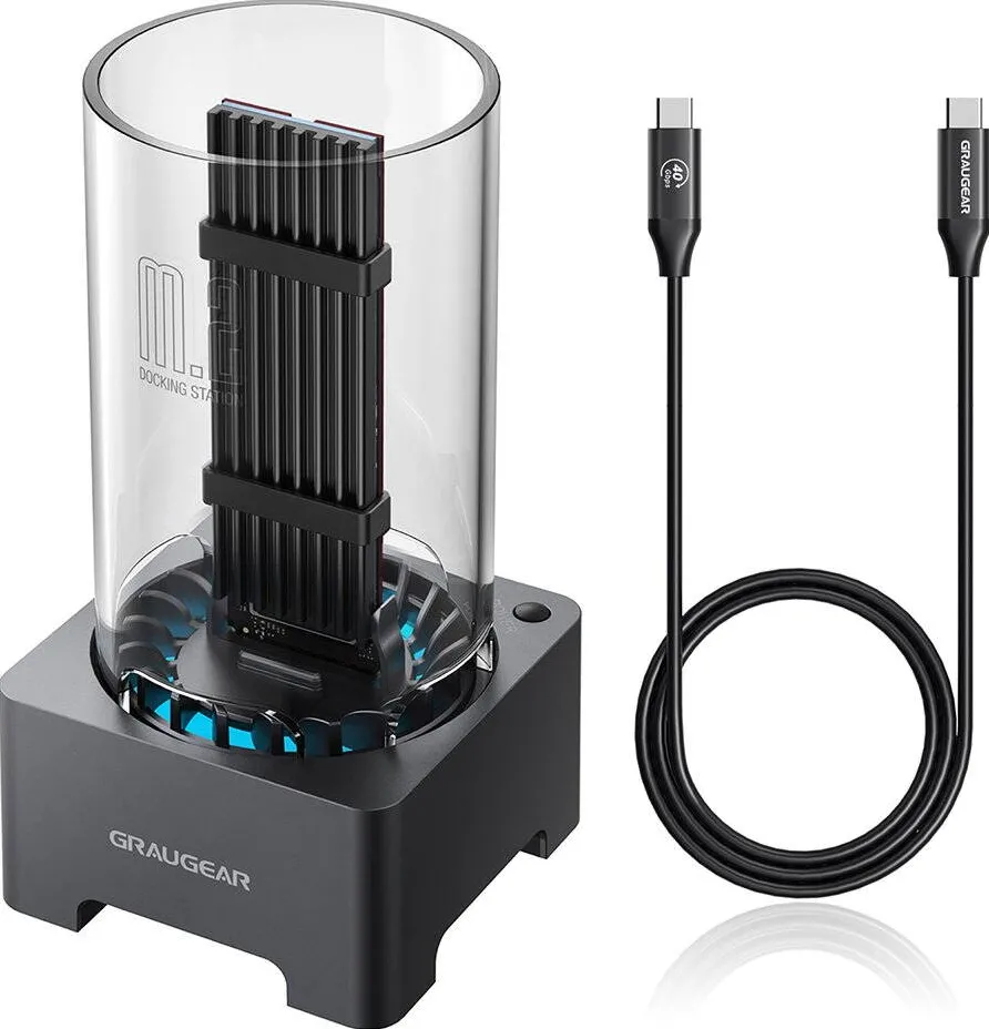 Docking Station GrauGear   USB 4.0 f. M.2 PCIe Gen4x4 NVMe SSD