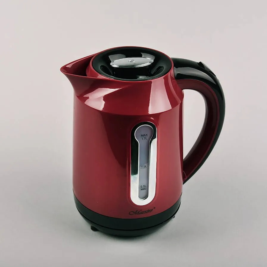 Maestro  MR-041 (MR-041-RED) electric kettle 1.7 L 2000 W Black, Red