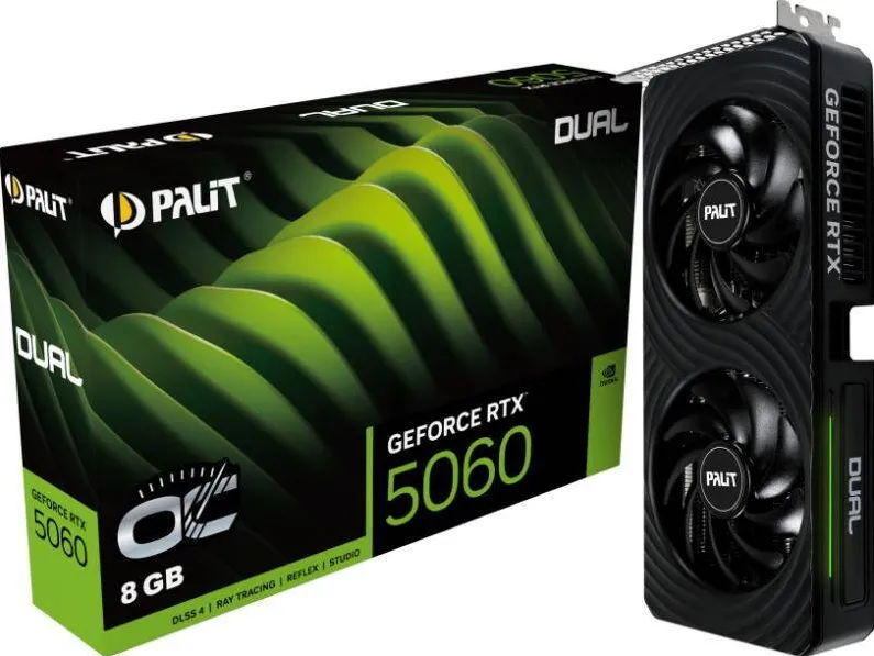 Placa Video Palit GeForce RTX 5060 DUAL OC 8GB GDDR7 128bit