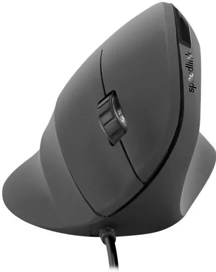 Mouse SpeedLink SpeedLink PIAVO, cu fir, vertical, max. 2.400 DPI, 5 butoane, USB, optic, Negru