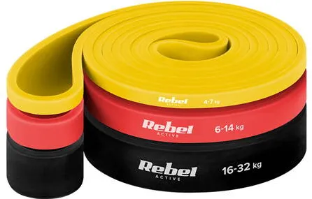 Rebel SET 3 BENZI ELASTICE LATEX POWER BAND 4-32KG REBELACTIV