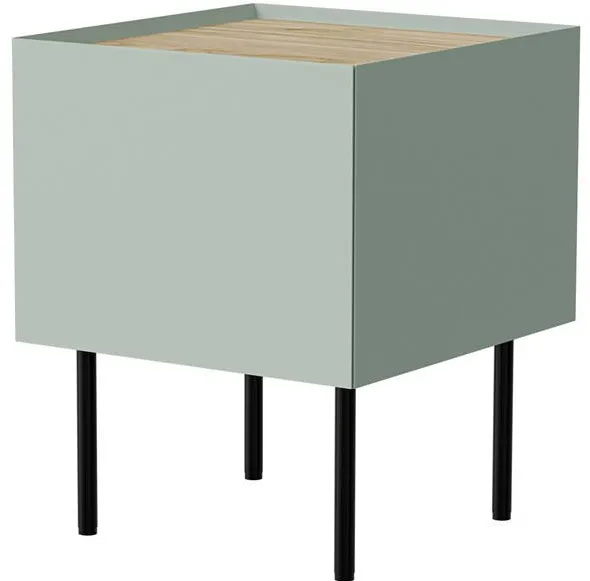 Cama MEBLE Cama Bedside table, 2 pcs. FELLINI 40x41x60 olive + oiled oak top