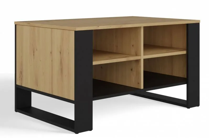 TOP E SHOP MODERN 4P ARTISAN COFFEE TABLE WITH BLACK LEGS