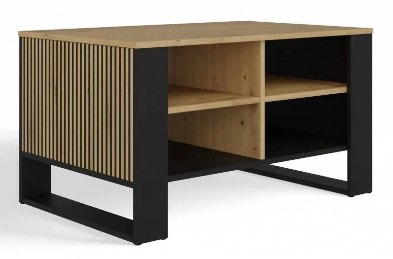 TOP E SHOP MODERN 4P SLIM ARTISAN COFFEE TABLE WITH BLACK LEGS