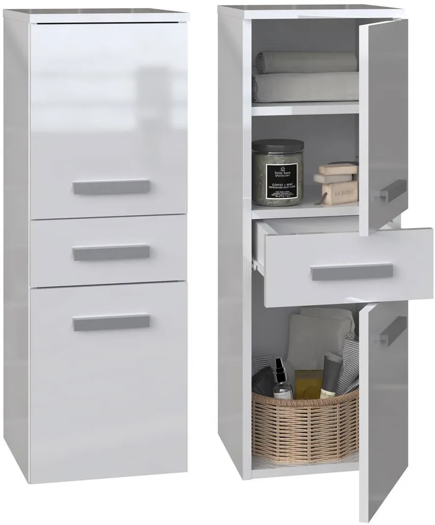 TOP E SHOP Topeshop NEL V DDS BIEL POŁ bathroom storage cabinet White
